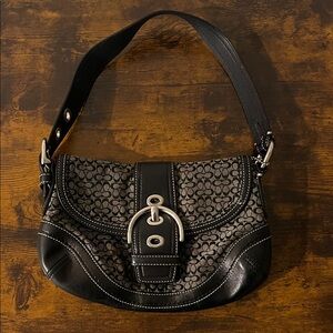 Black and Grey Designer Shoulder Bag